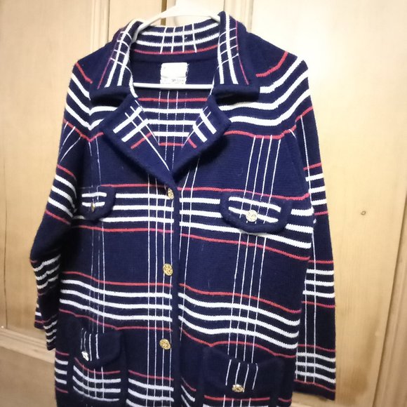 Lily Of California Vintage Thick Knit Sweater Cardigan Size M (T-336) - Picture 3 of 6